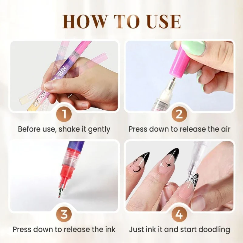 GlamDash 12 Colors Graffiti Dotting Painting Marker Pen Kit - Image 4