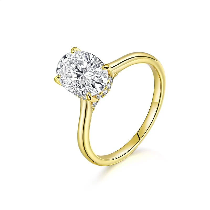 Brilliant Gold CZ Ring