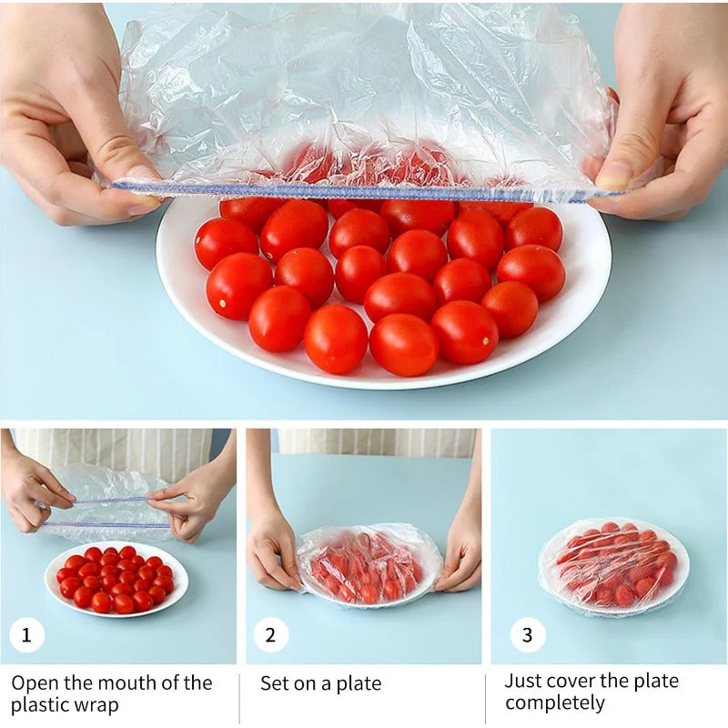 Woyuosn Fresh Keeping Bags – Elastic Plastic Bowl Covers - Image 3