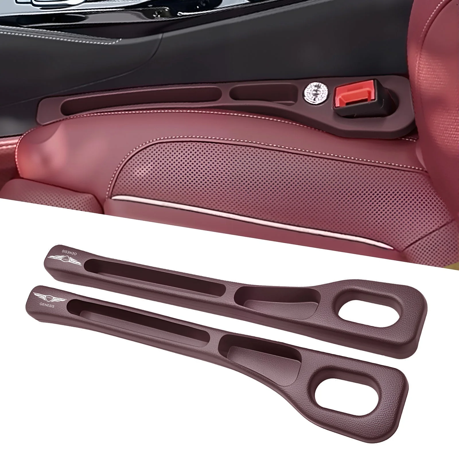 Eptchn Car Seats Gap Filler Dual with Belt Slot - Image 101