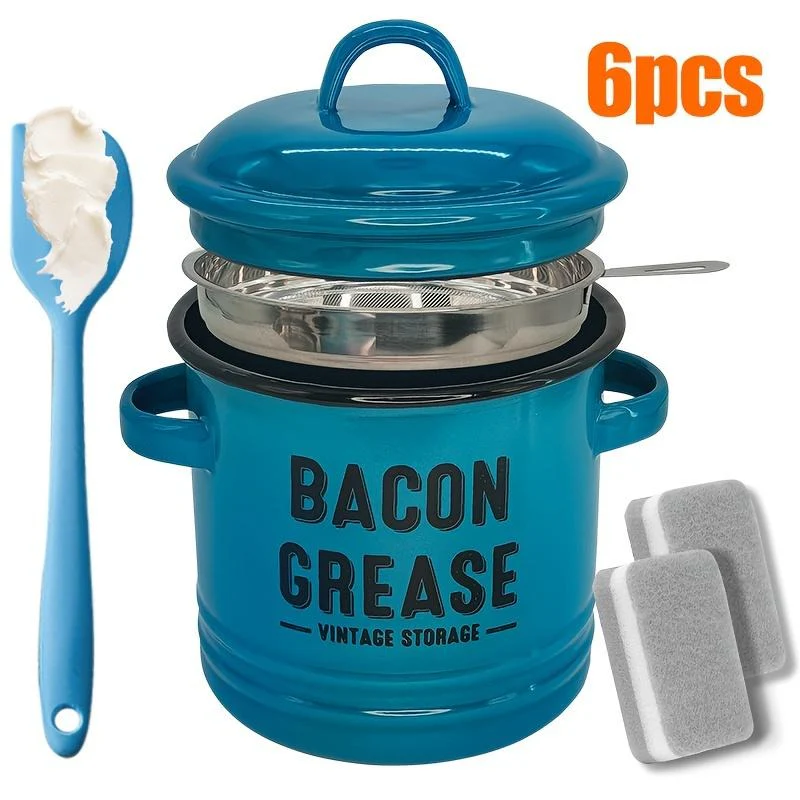 OilPot Bacon Grease Container with Strainer - Image 8