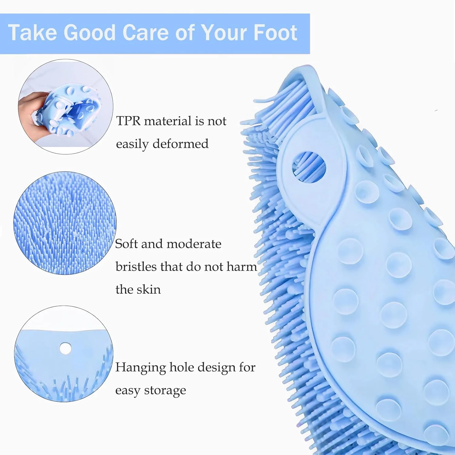 CleanFootFlex Hands-Free Silicone Foot Clean Mat - Image 3