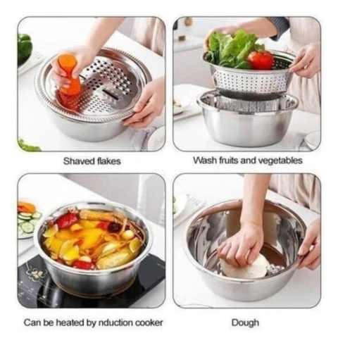 Stainless Steel Fine Mesh Strainer Set - Image 4