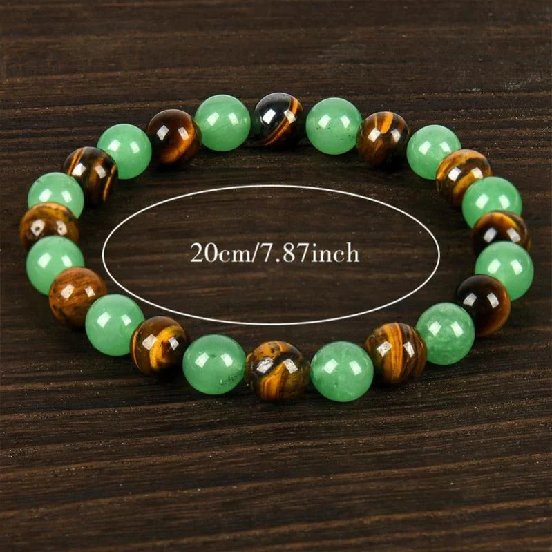 Wealth Guardian Crystal Bracelet – Aventurine & Tiger-Eye - Image 3