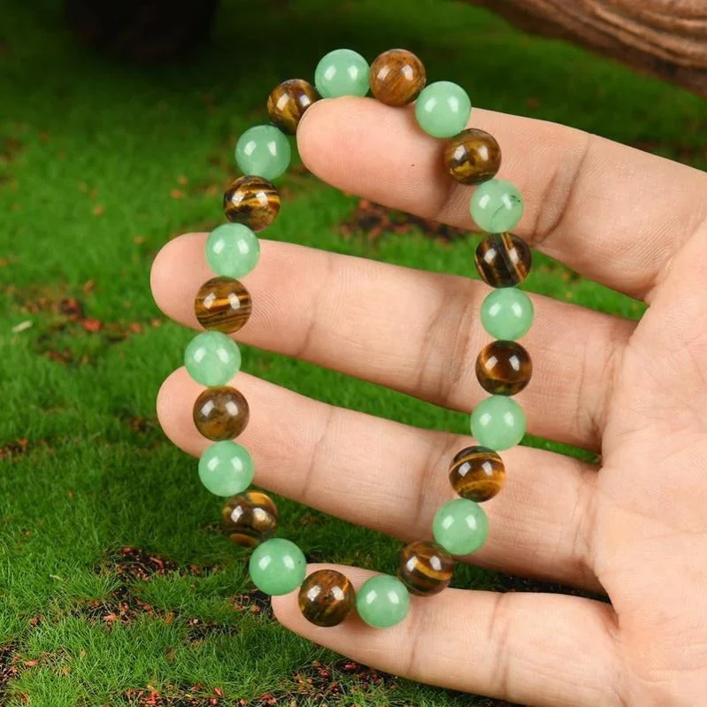 Wealth Guardian Crystal Bracelet – Aventurine & Tiger-Eye - Image 4