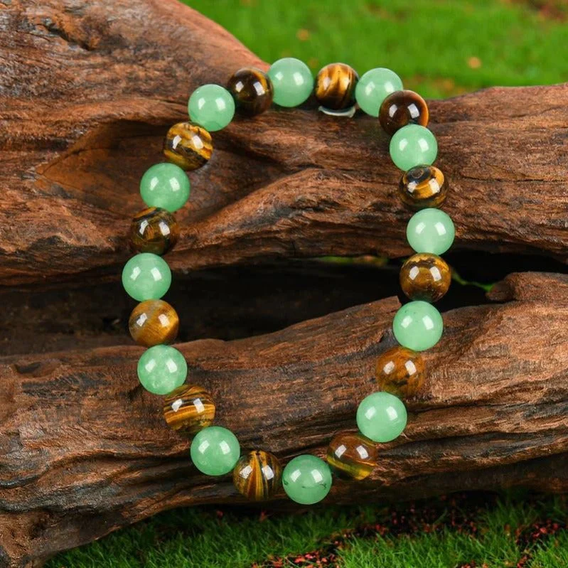Wealth Guardian Crystal Bracelet – Aventurine & Tiger-Eye - Image 5