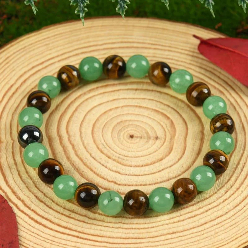 Wealth Guardian Crystal Bracelet – Aventurine & Tiger-Eye - Image 6